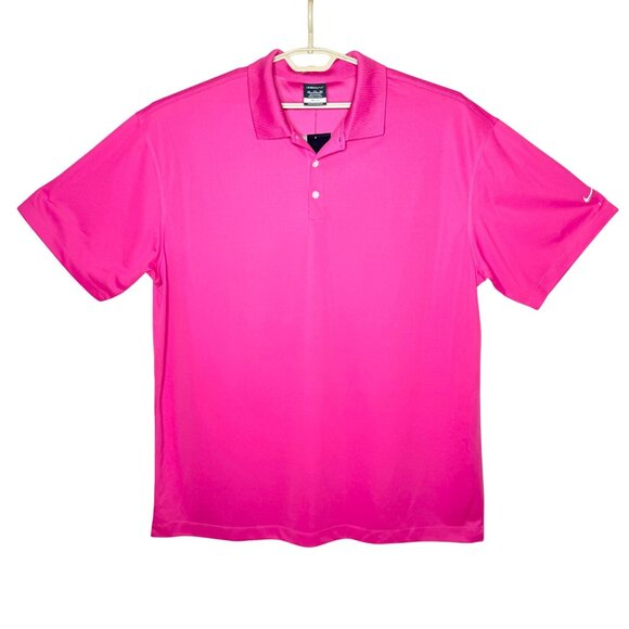 Nike Golf Mens 3XL Pink Polo Shirt Dri-Fit Micro-Pique - NWT - Picture 1 of 6